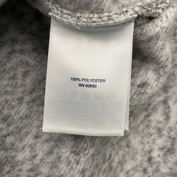 Lands End Fleece Tunic Sweater Sweatshirt Cowl Neck Womens 1X Gray Herringbone - Picture 8 of 10